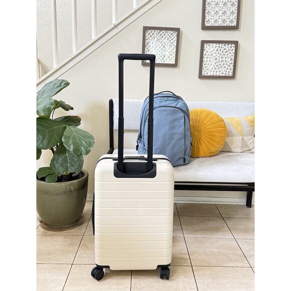 Away Carry-On & Backpack Bundle | Salt White Luggage + Coast Blue Bag Travel Set - Picture 4 of 16